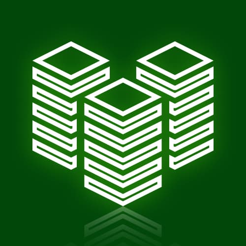 Stacked building blocks icon